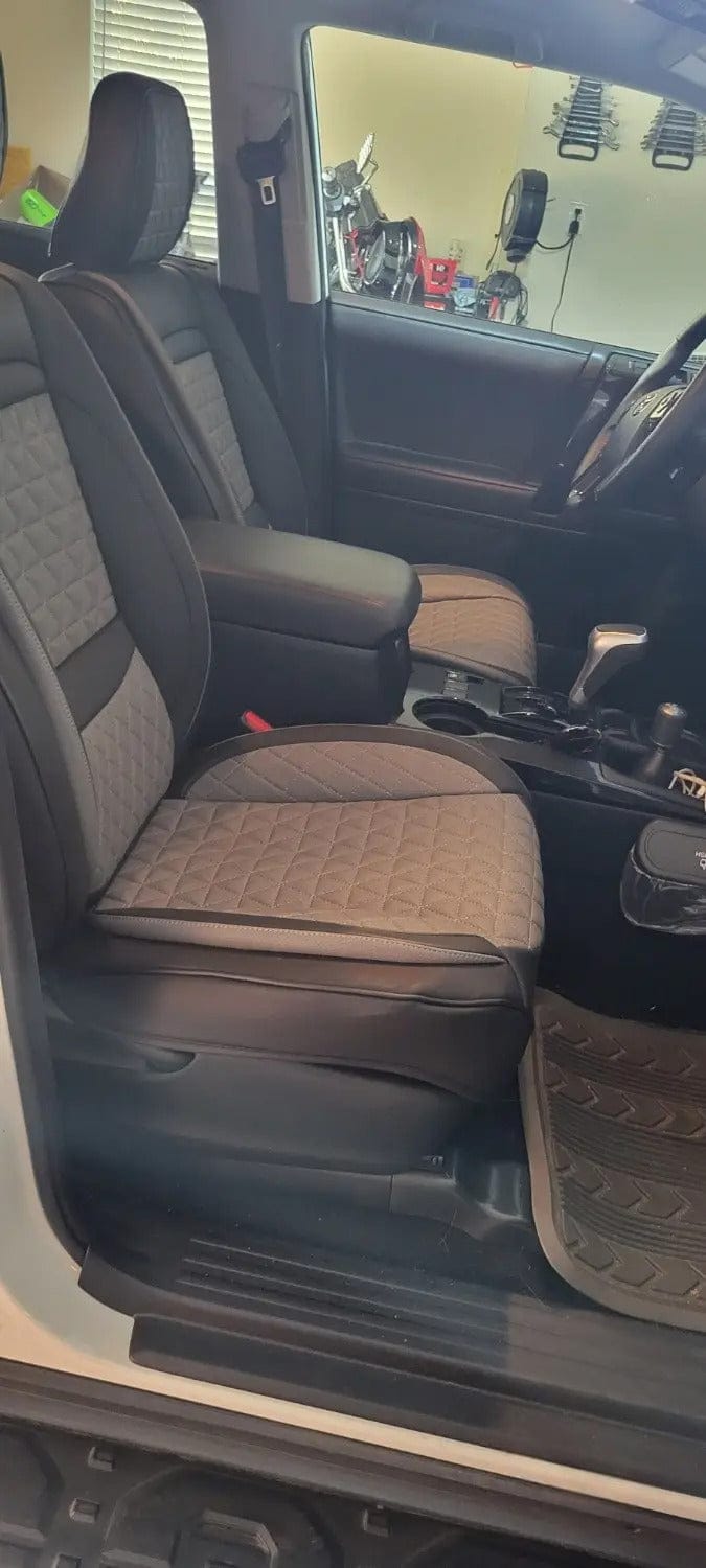 Black Breathable Waterproof Diamond Pattern Leather Seat Cover for Cars photo review